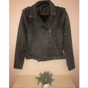 Gray Suede Moto Jacket!